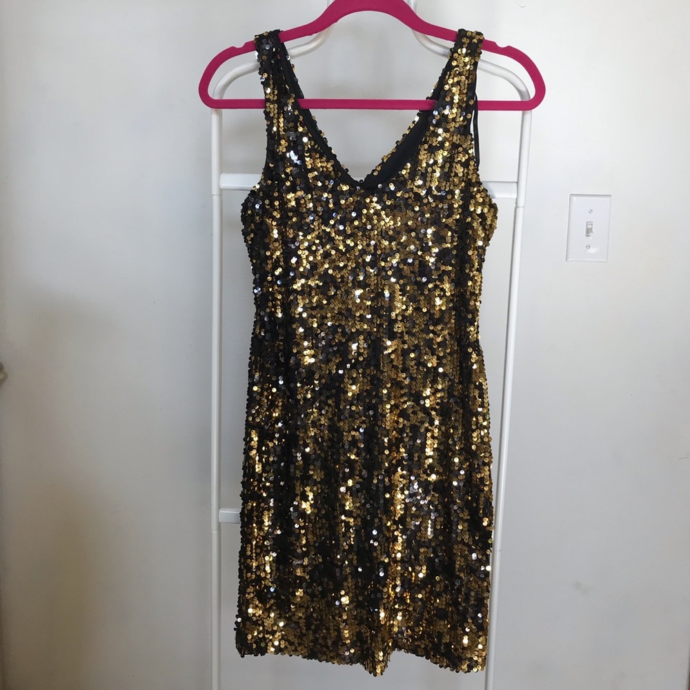 Sequin dress.